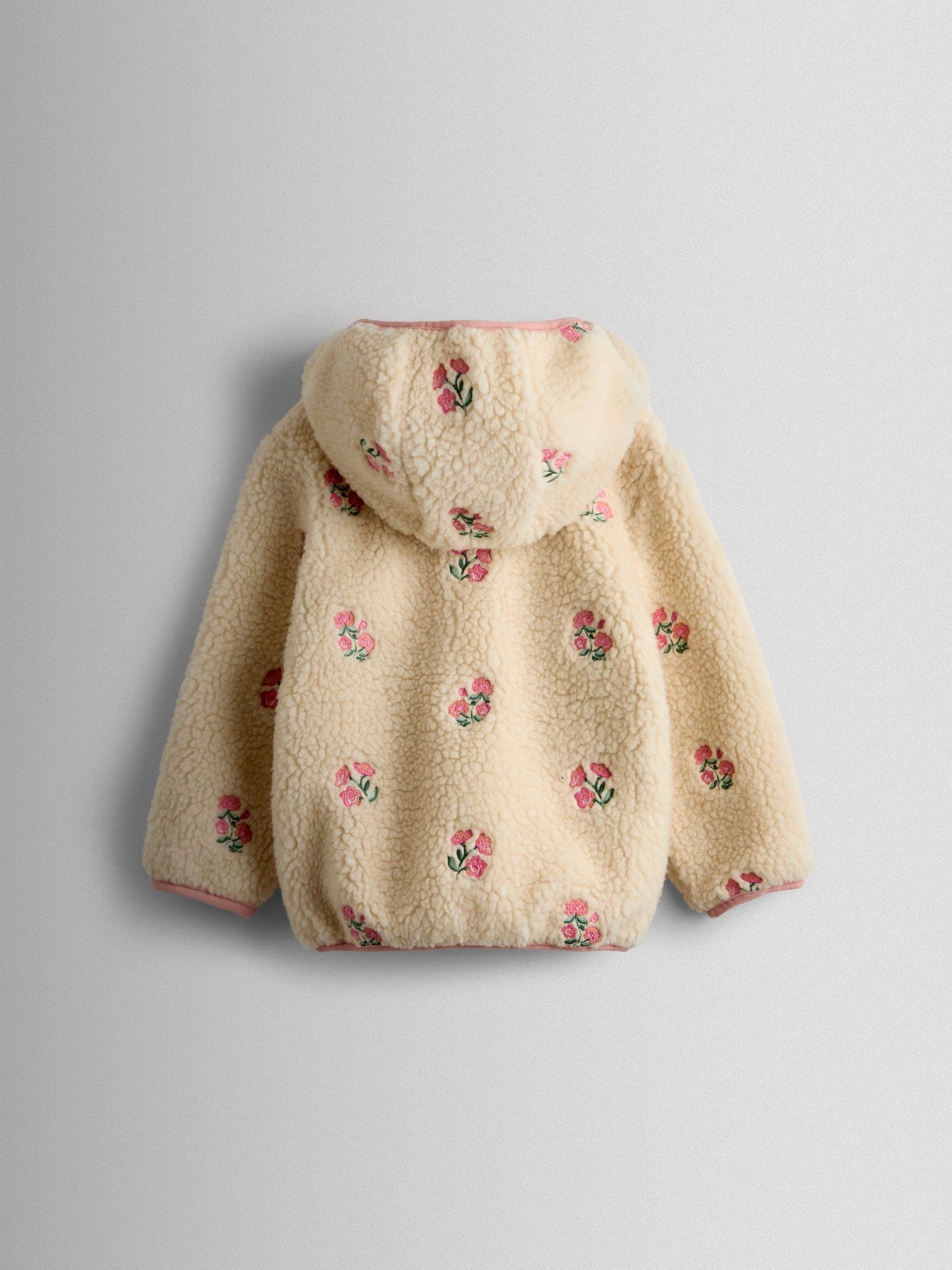Dsiney Kidz - JoJo Maman Bébé Pink Floral Embroidered Reversible Fleece image 5