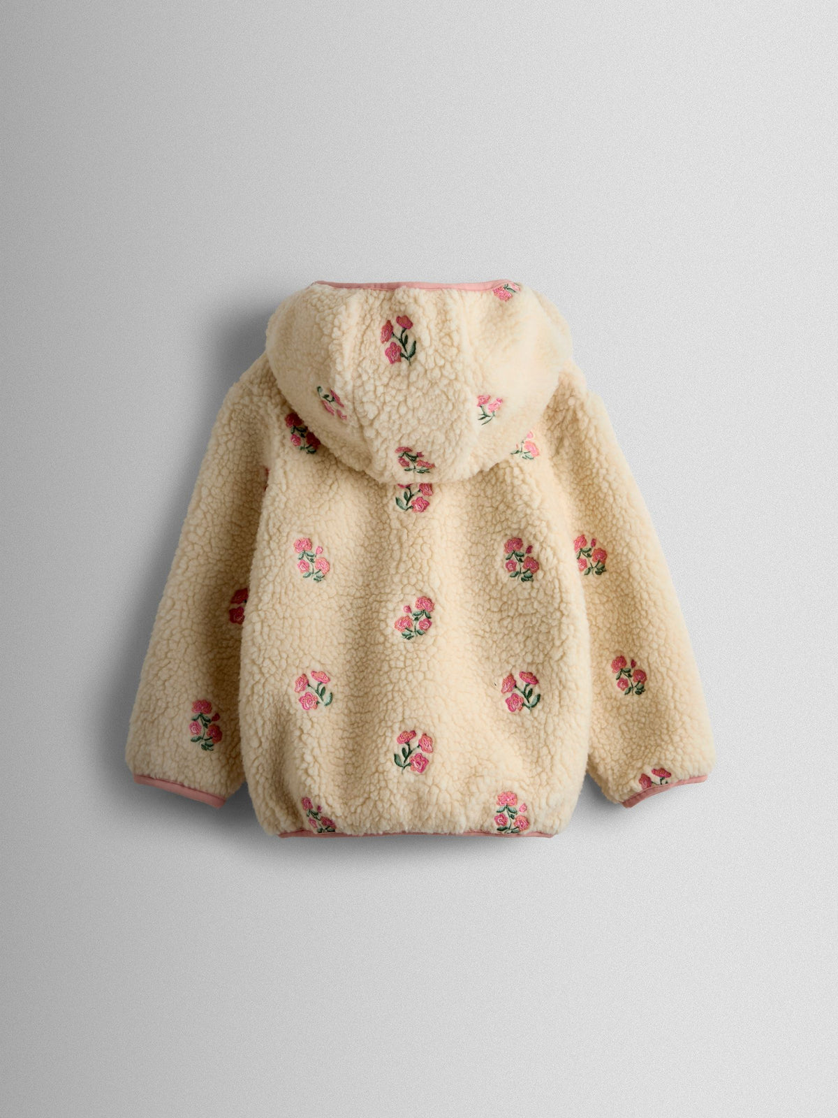 Dsiney Kidz - JoJo Maman Bébé Pink Floral Embroidered Reversible Fleece image 5