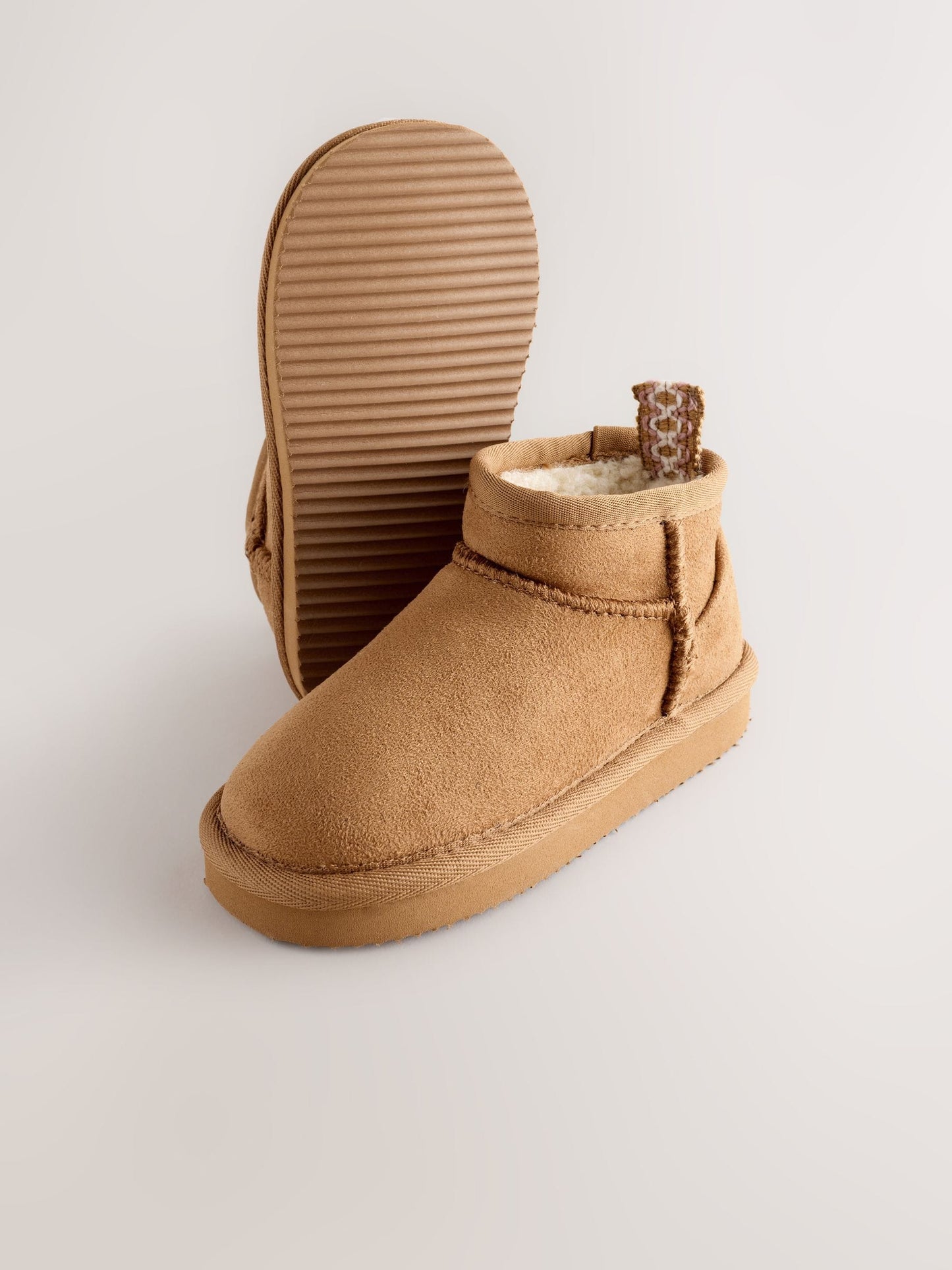 Tan Brown Slipper Pull On Ankle Boots image 5