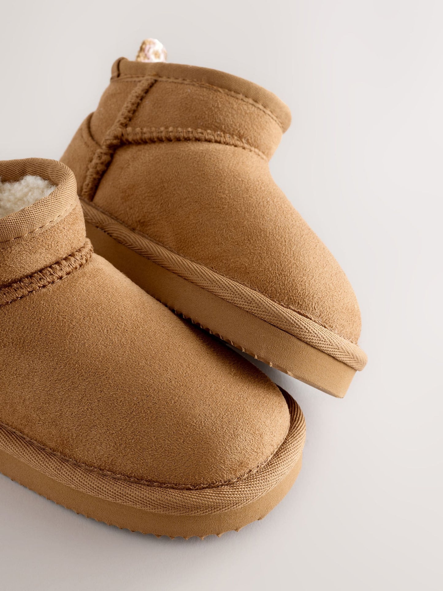 Tan Brown Slipper Pull On Ankle Boots image 6