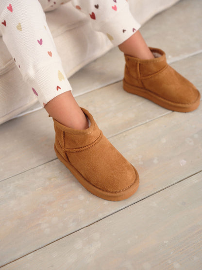 Tan Brown Slipper Pull On Ankle Boots image 7