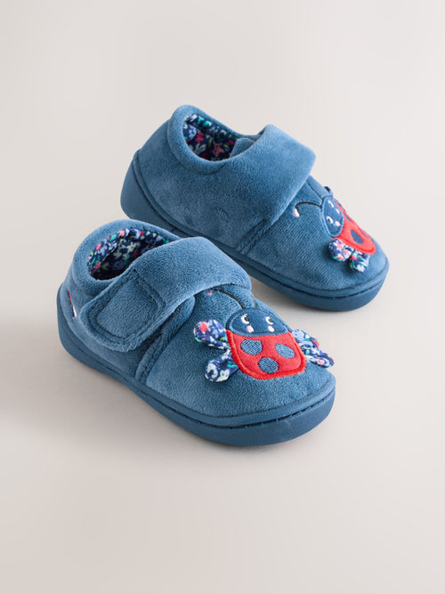 Blue Ladybird Cupsole Slippers image 1