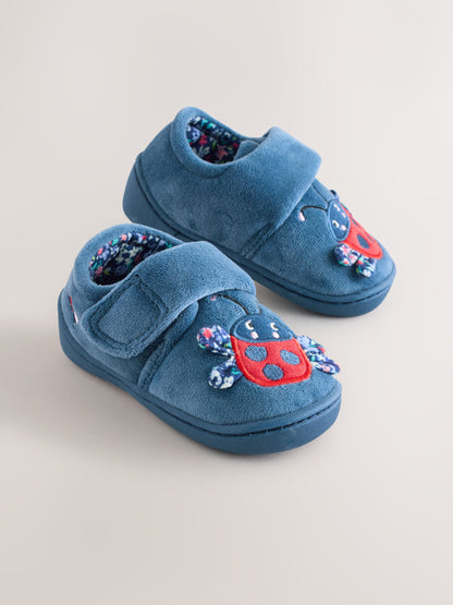 Blue Ladybird Cupsole Slippers image 1