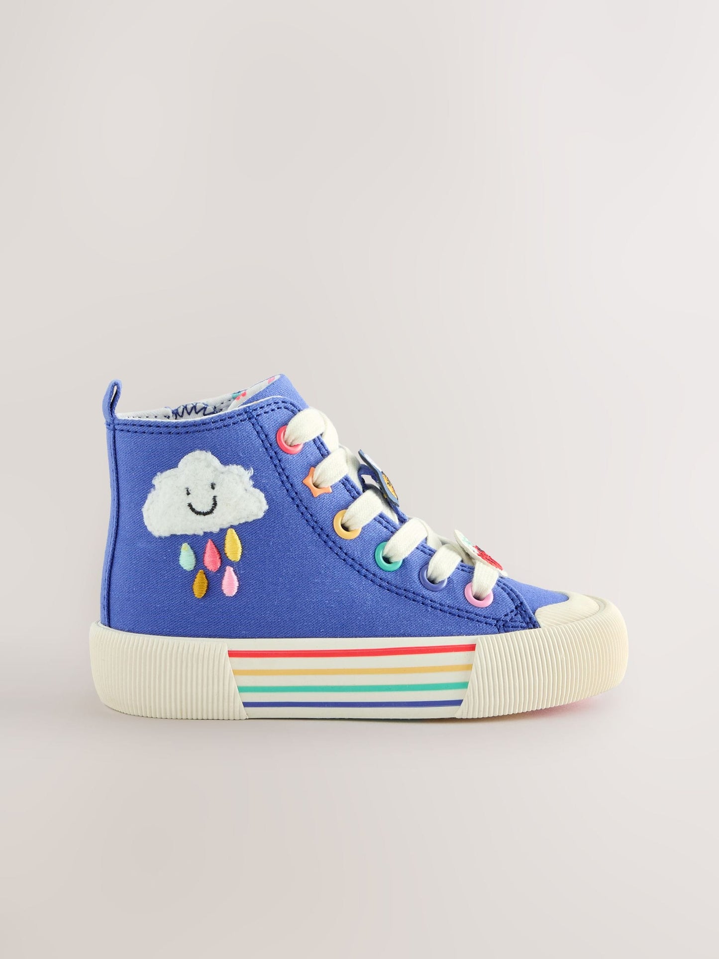 Blue Character Appliqué Standard Fit (F) High Top Trainers image 5