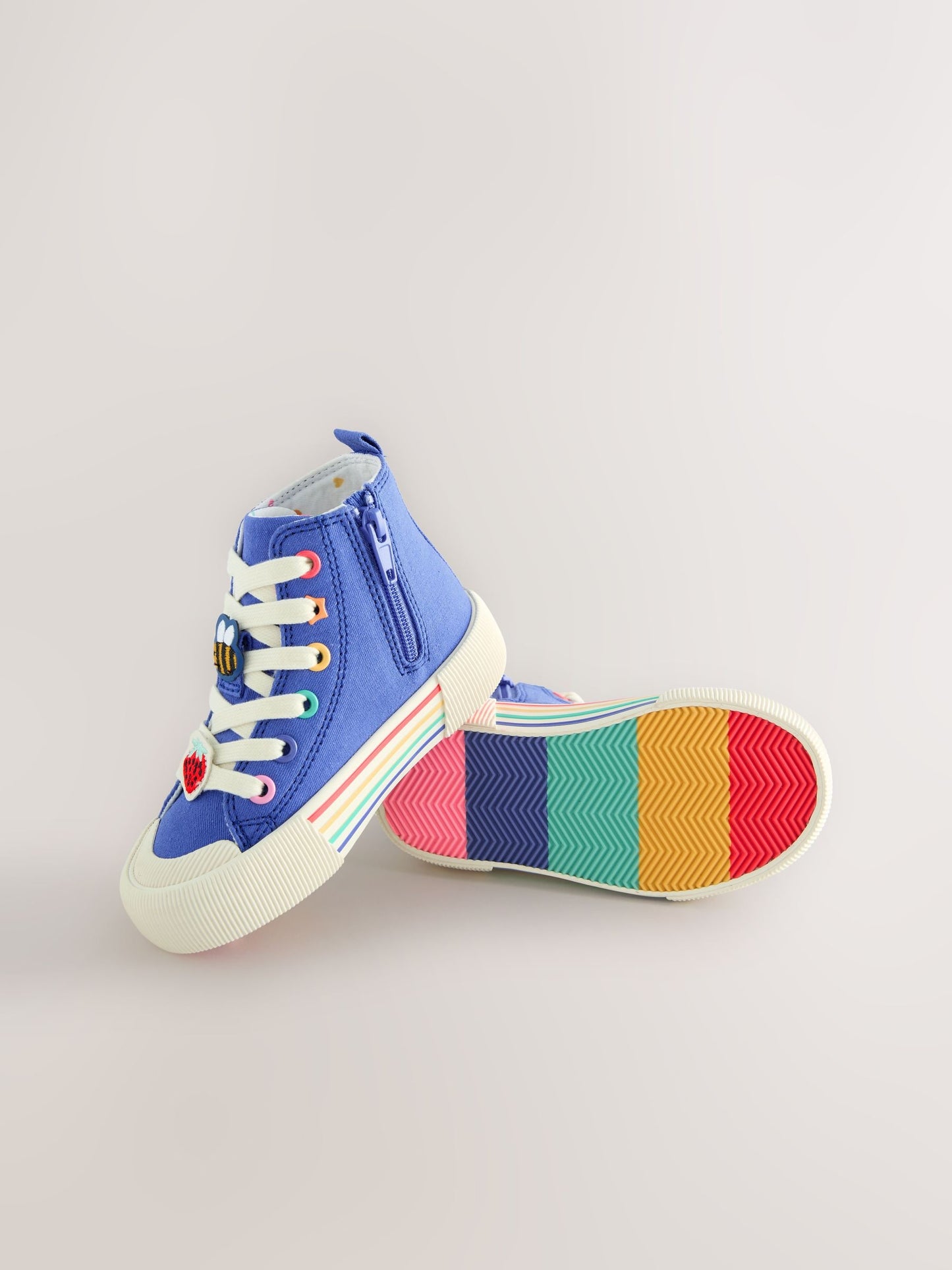 Blue Character Appliqué Standard Fit (F) High Top Trainers image 7