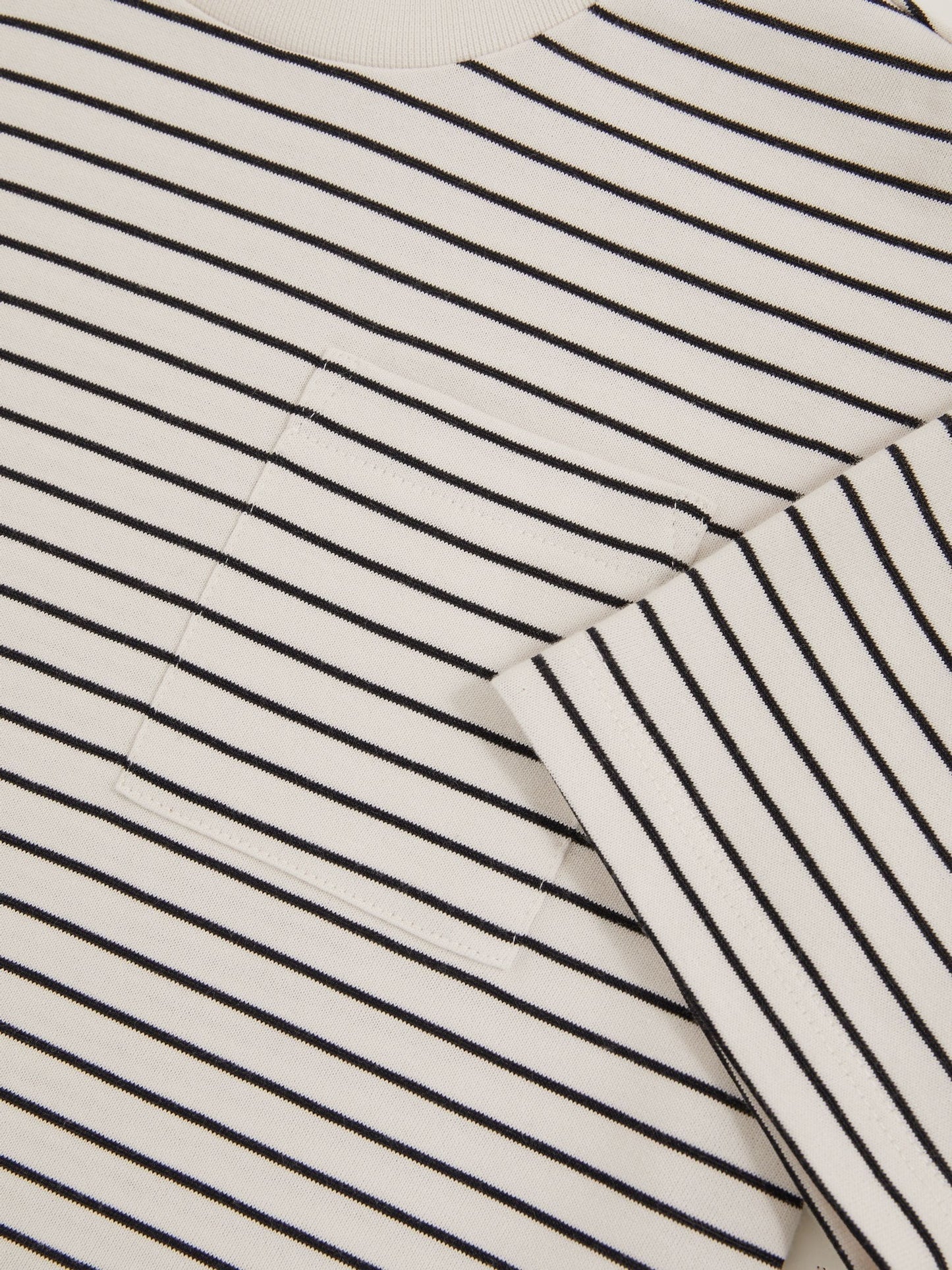 Dsiney Kidz - Reiss White/Navy Paudie 9-13 yrs Cotton-Blend Stripe T-Shirt image 4