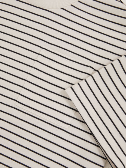 Dsiney Kidz - Reiss White/Navy Paudie 9-13 yrs Cotton-Blend Stripe T-Shirt image 4