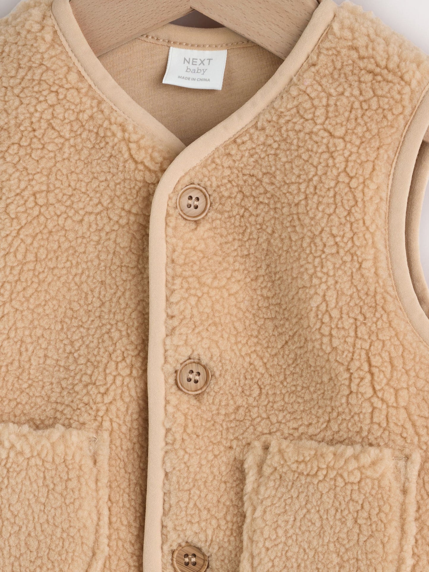 Dsiney Kidz - Toffee Brown Borg Baby Gilet image 3