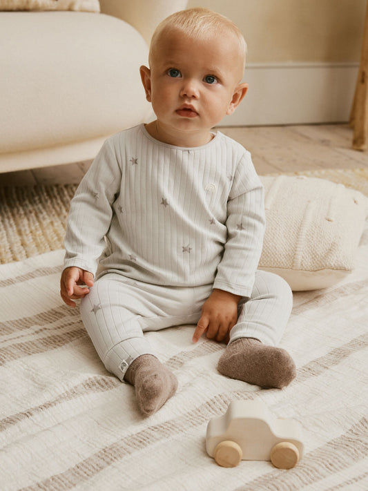 Grey Big Smiles Baby Top and Leggings Set (0mths-2yrs) (0mths-2yrs) image 1
