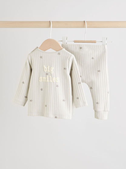 Grey Big Smiles Baby Top and Leggings Set (0mths-2yrs) (0mths-2yrs) image 8