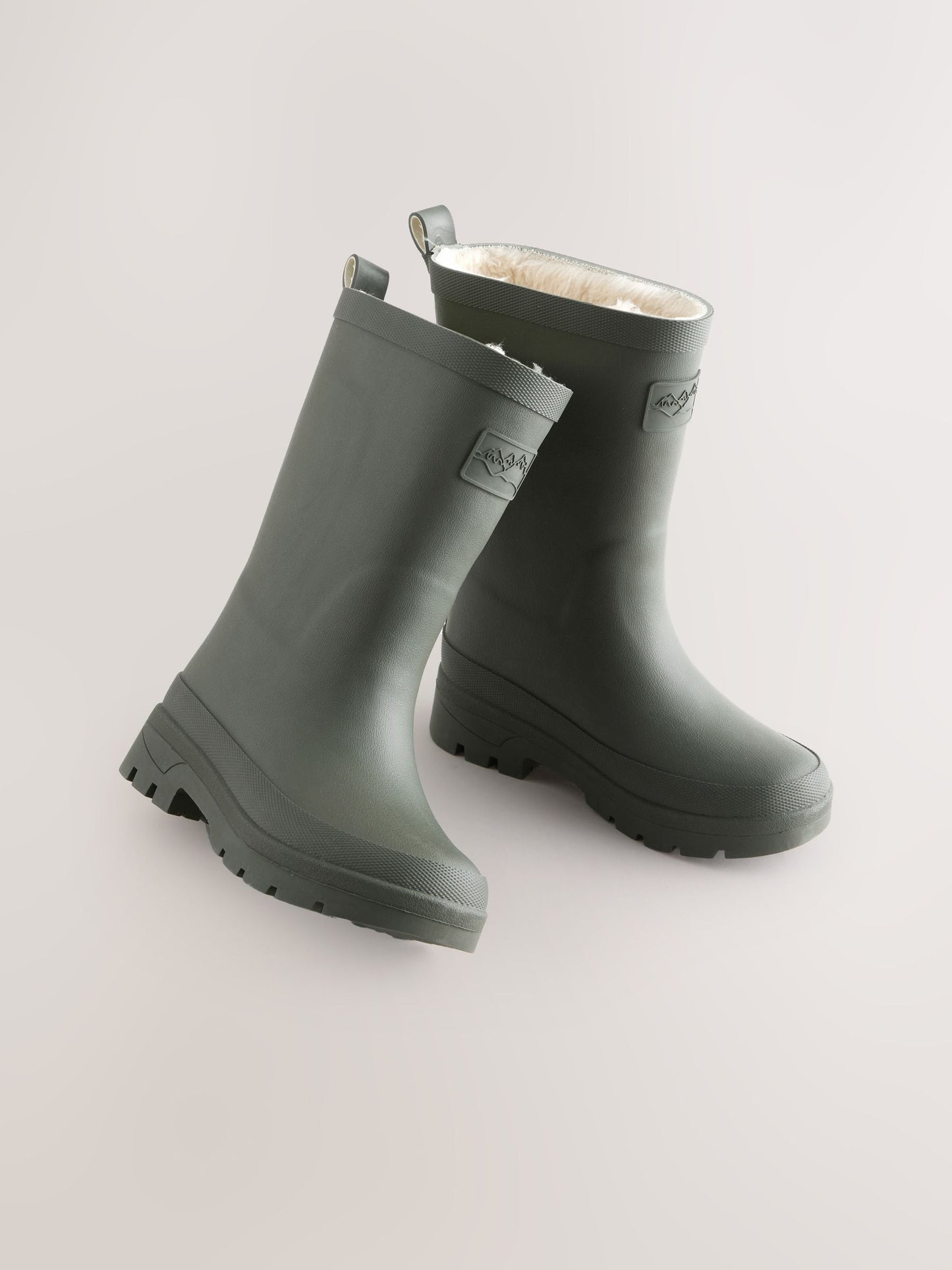 Khaki Green Warm Lined Wellies image 1