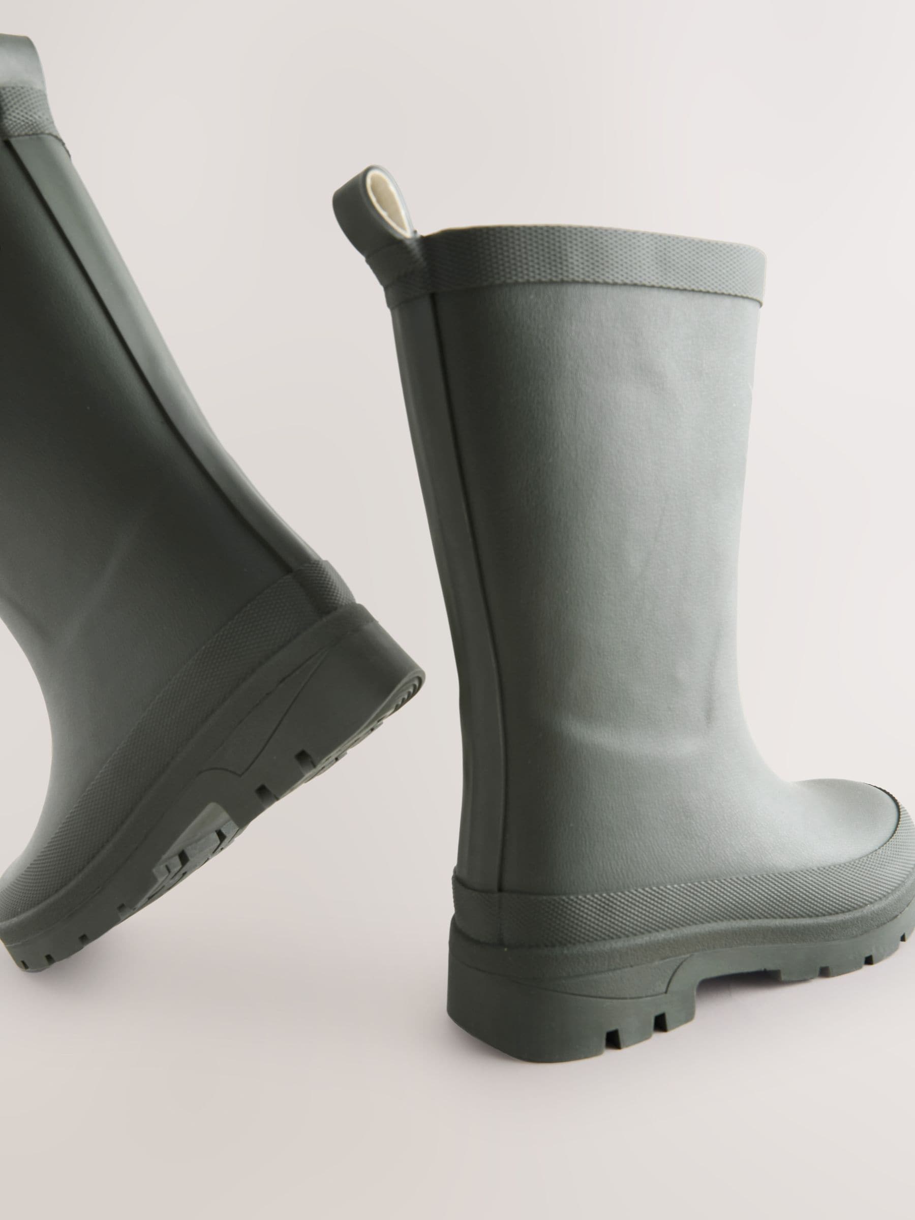 Khaki Green Warm Lined Wellies image 3