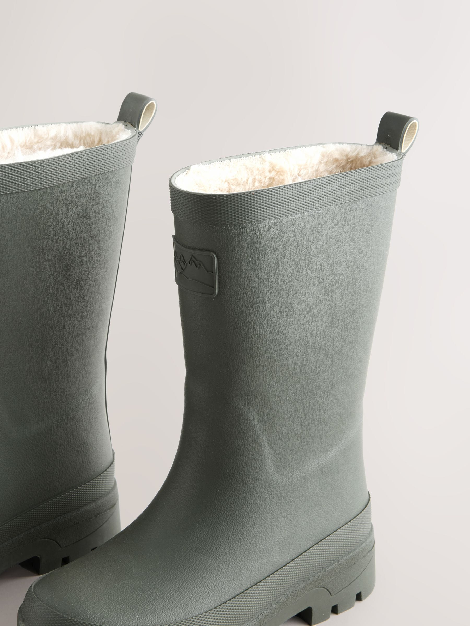 Khaki Green Warm Lined Wellies image 5