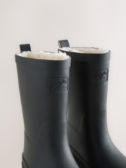Black Warm Lined Wellies image 5