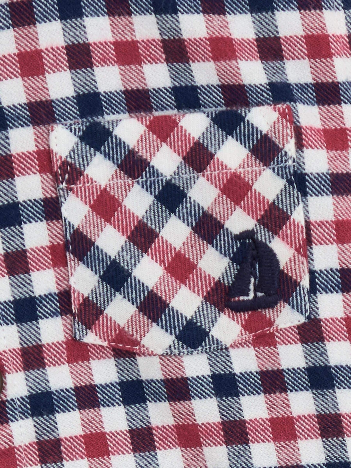 JoJo Maman Bébé Burgundy Red Tattersall Check Shirt image 3