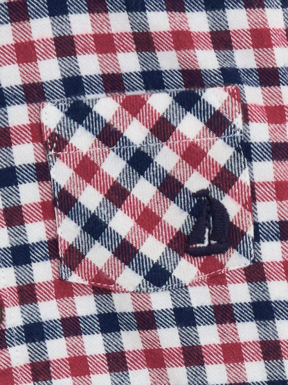 JoJo Maman Bébé Burgundy Red Tattersall Check Shirt image 3