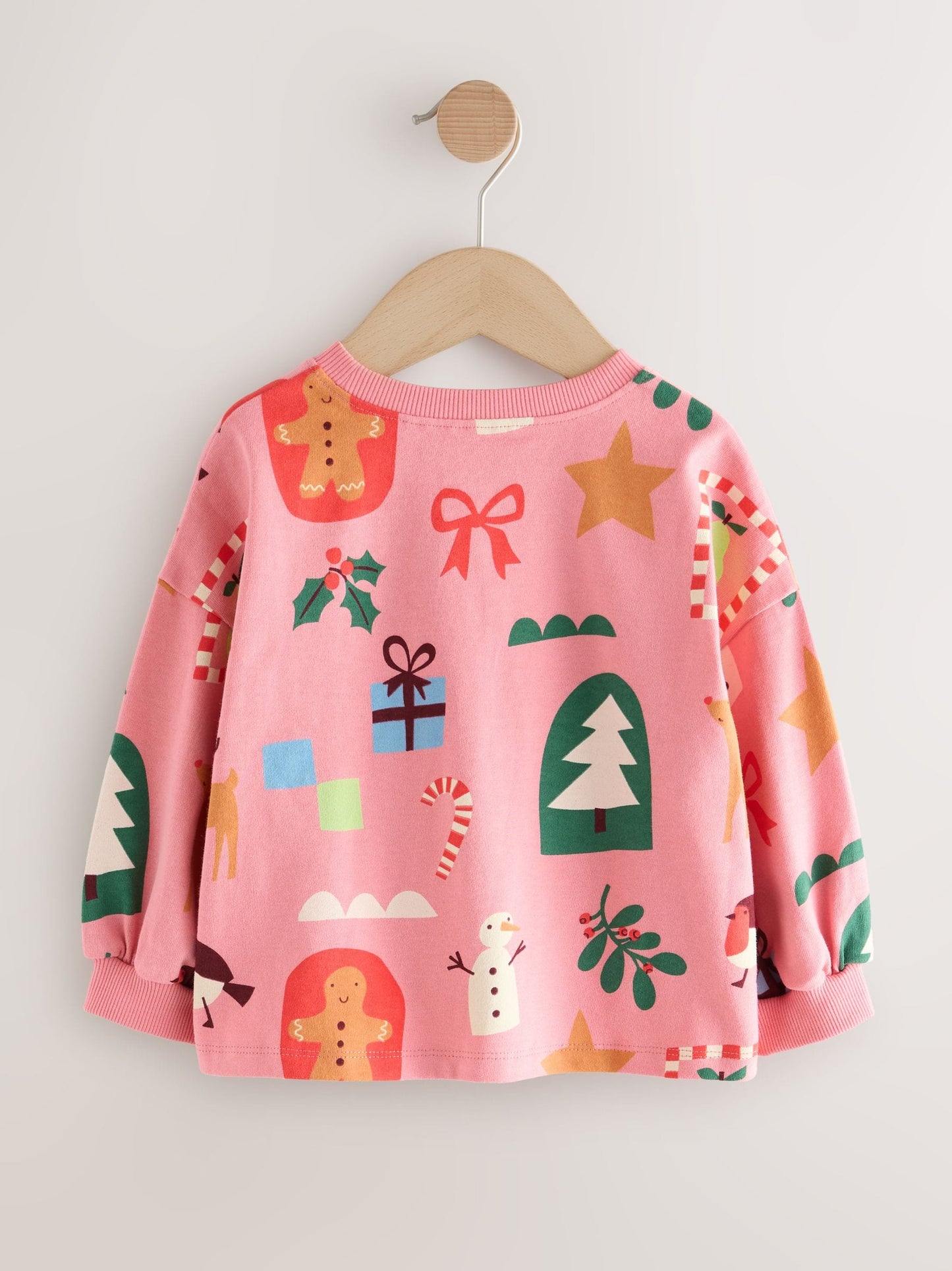 Pink Christmas Long Sleeve T-Shirt (3mths-7yrs)