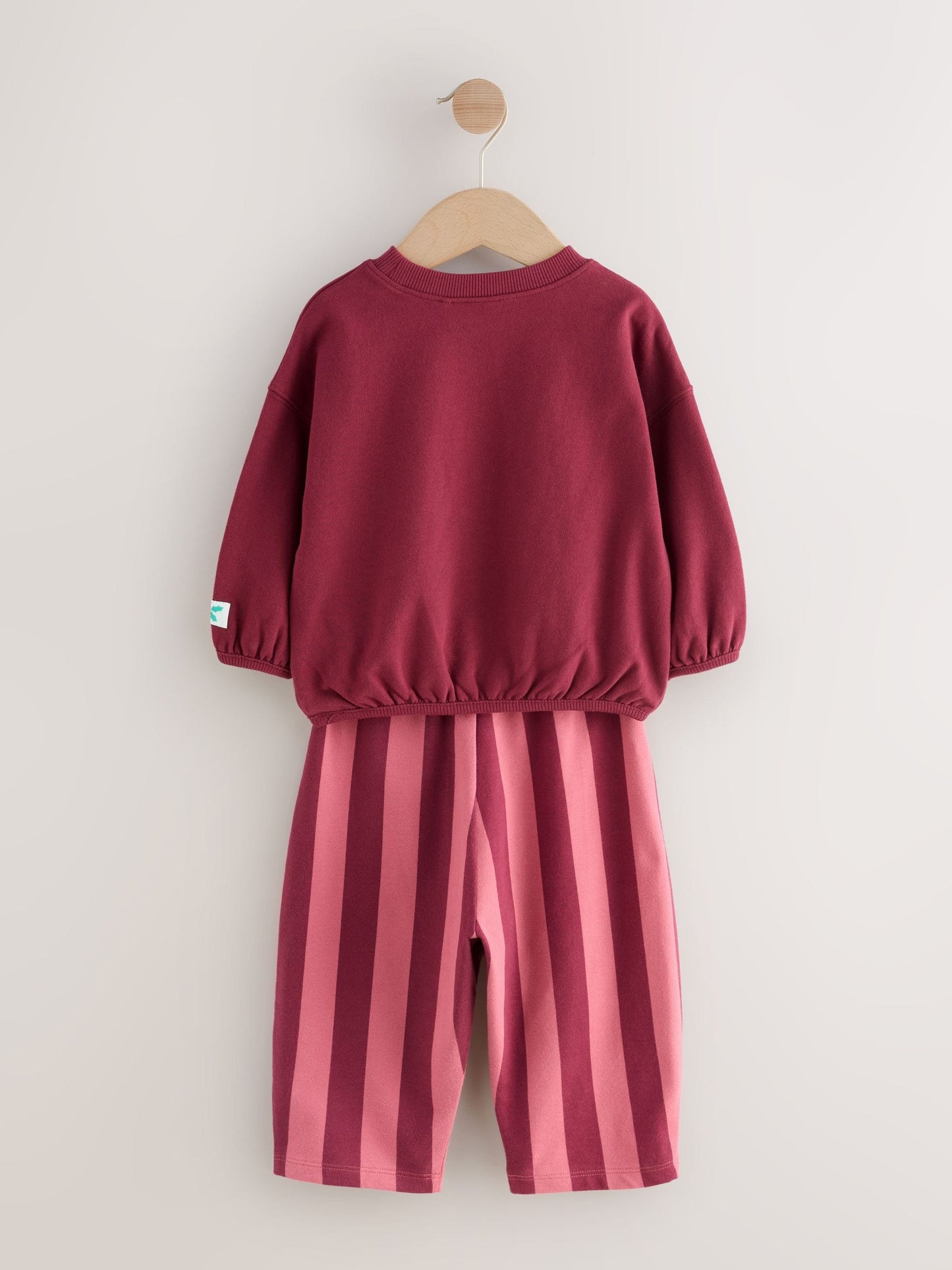Burgundy Red Santa Long Sleeve Top and Barrel Trousers Set (3mths-7yrs)