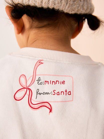 Ecru/Red Minnie Mouse Christmas Long Sleeve Top and Flare Set (3mths-7yrs)