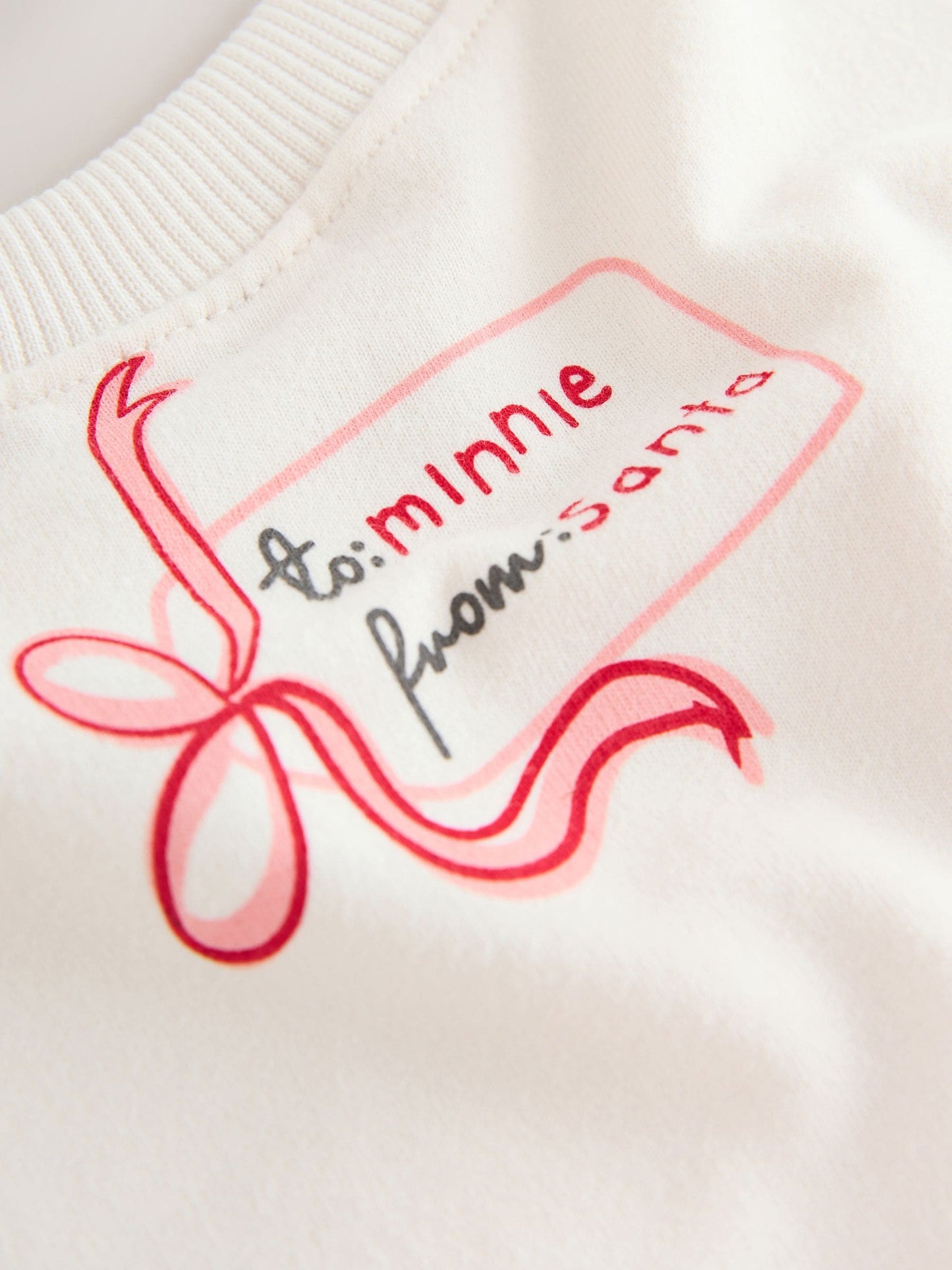 Ecru/Red Minnie Mouse Christmas Long Sleeve Top and Flare Set (3mths-7yrs)