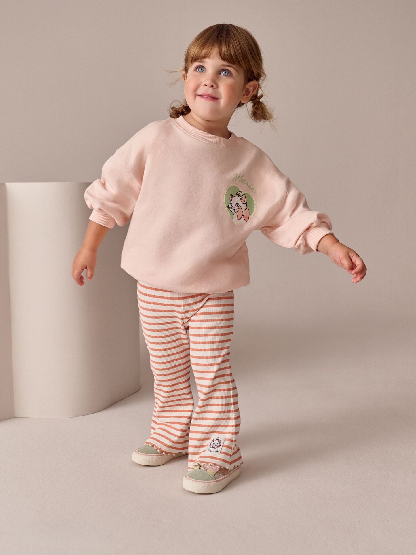 Pink Disney Aristocats Marie Long Sleeve Top and Leggings Set (3mths-7yrs) image 2