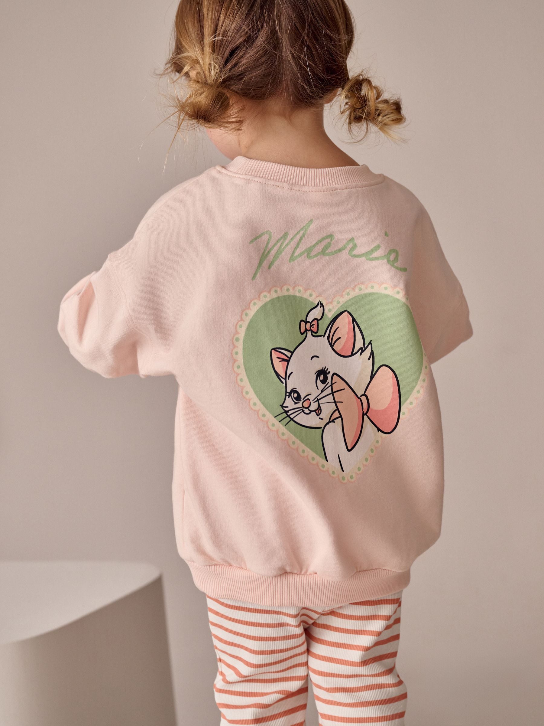 Pink Disney Aristocats Marie Long Sleeve Top and Leggings Set (3mths-7yrs) image 3
