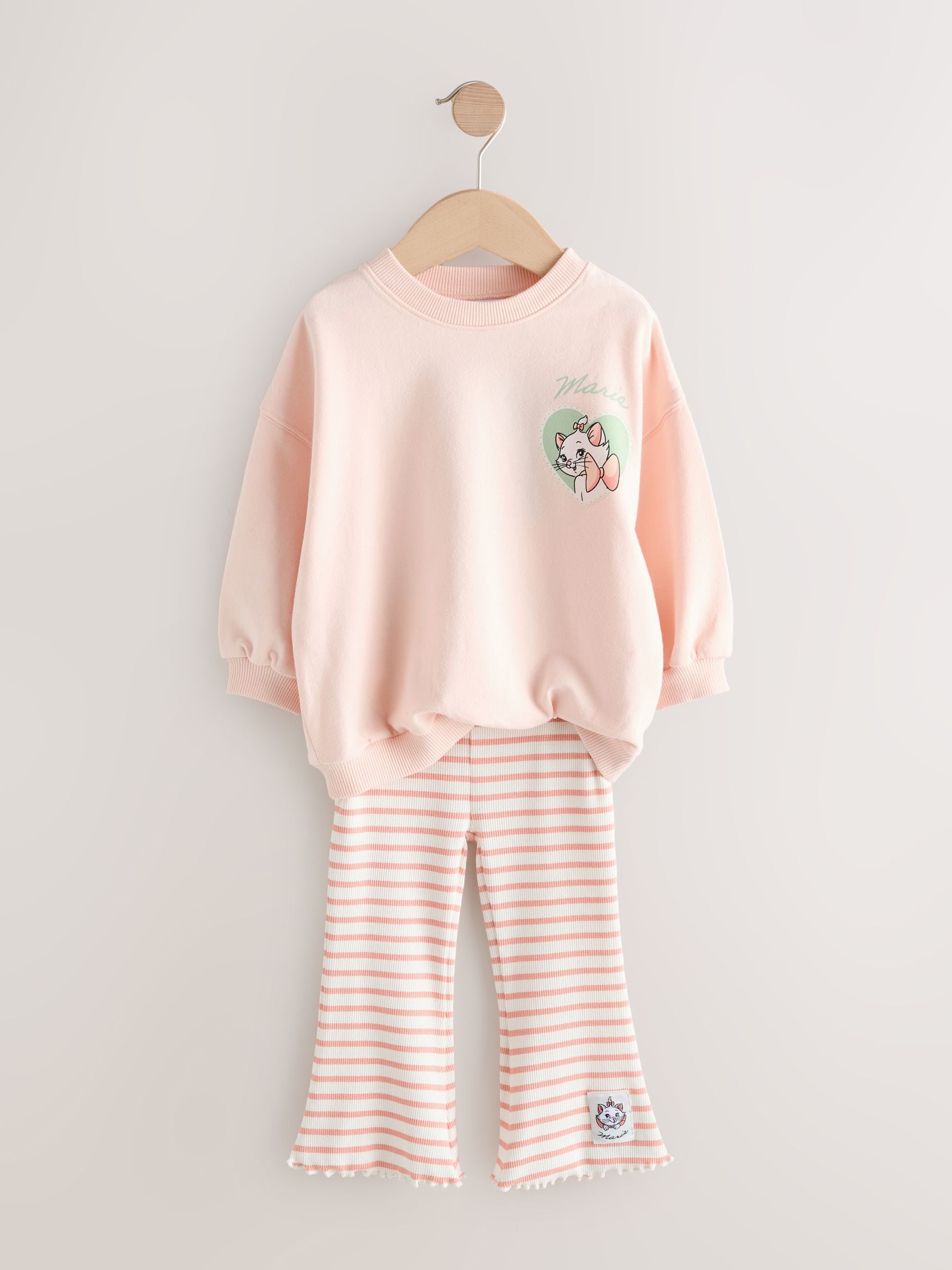 Pink Disney Aristocats Marie Long Sleeve Top and Leggings Set (3mths-7yrs) image 4