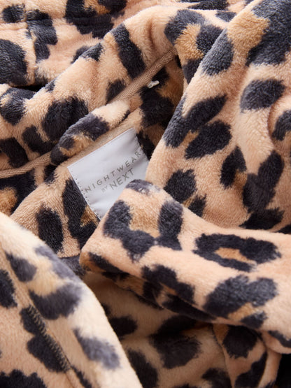 Animal Print Fleece Dressing Gown (9mths-16yrs)
