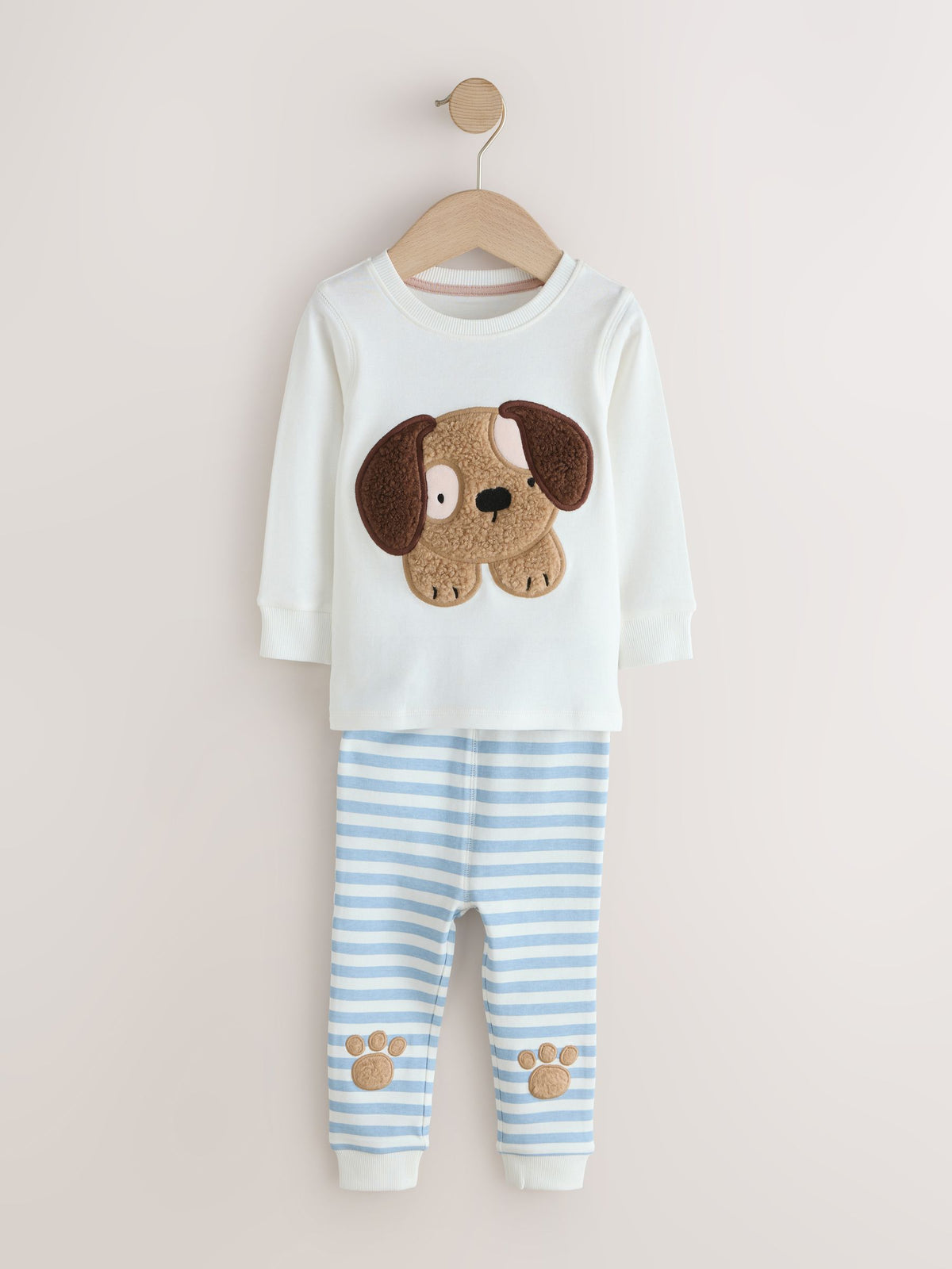 Blue/Ecru Dog Snuggle Pyjamas 3 Pack (9mths-6yrs) - image 7