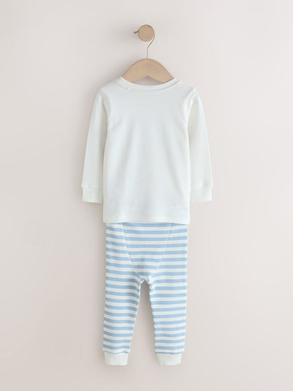 Blue/Ecru Dog Snuggle Pyjamas 3 Pack (9mths-6yrs) - image 8
