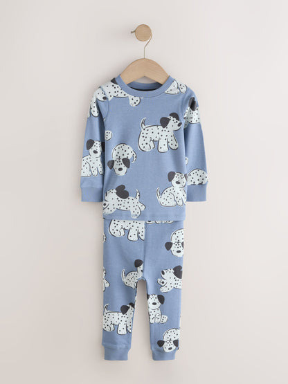 Blue/Ecru Dog Snuggle Pyjamas 3 Pack (9mths-6yrs) - image 9