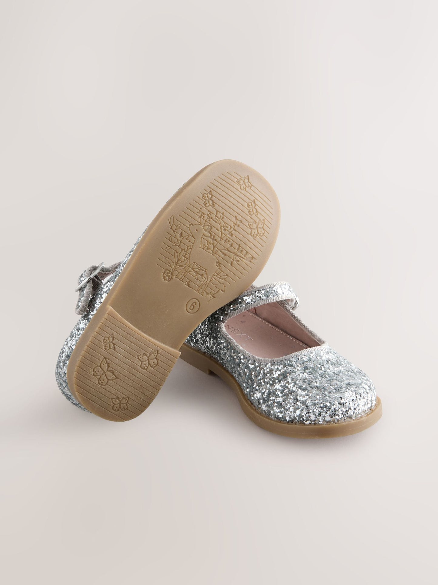 Silver Glitter Mary Jane Shoes image 3