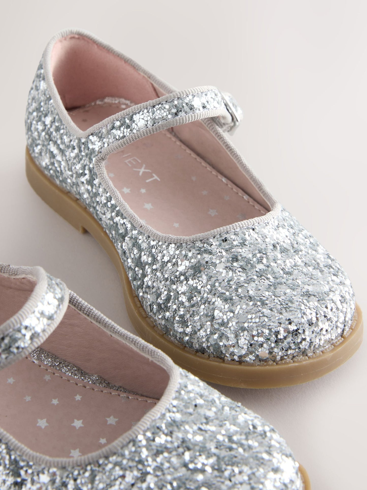 Silver Glitter Mary Jane Shoes image 4