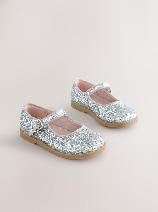 Dsiney Kidz - Silver Glitter Mary Jane Shoes image 1
