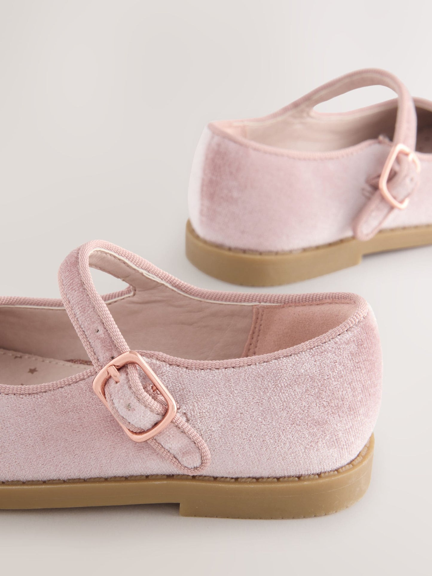 Pink Velour Mary Jane Shoes image 5