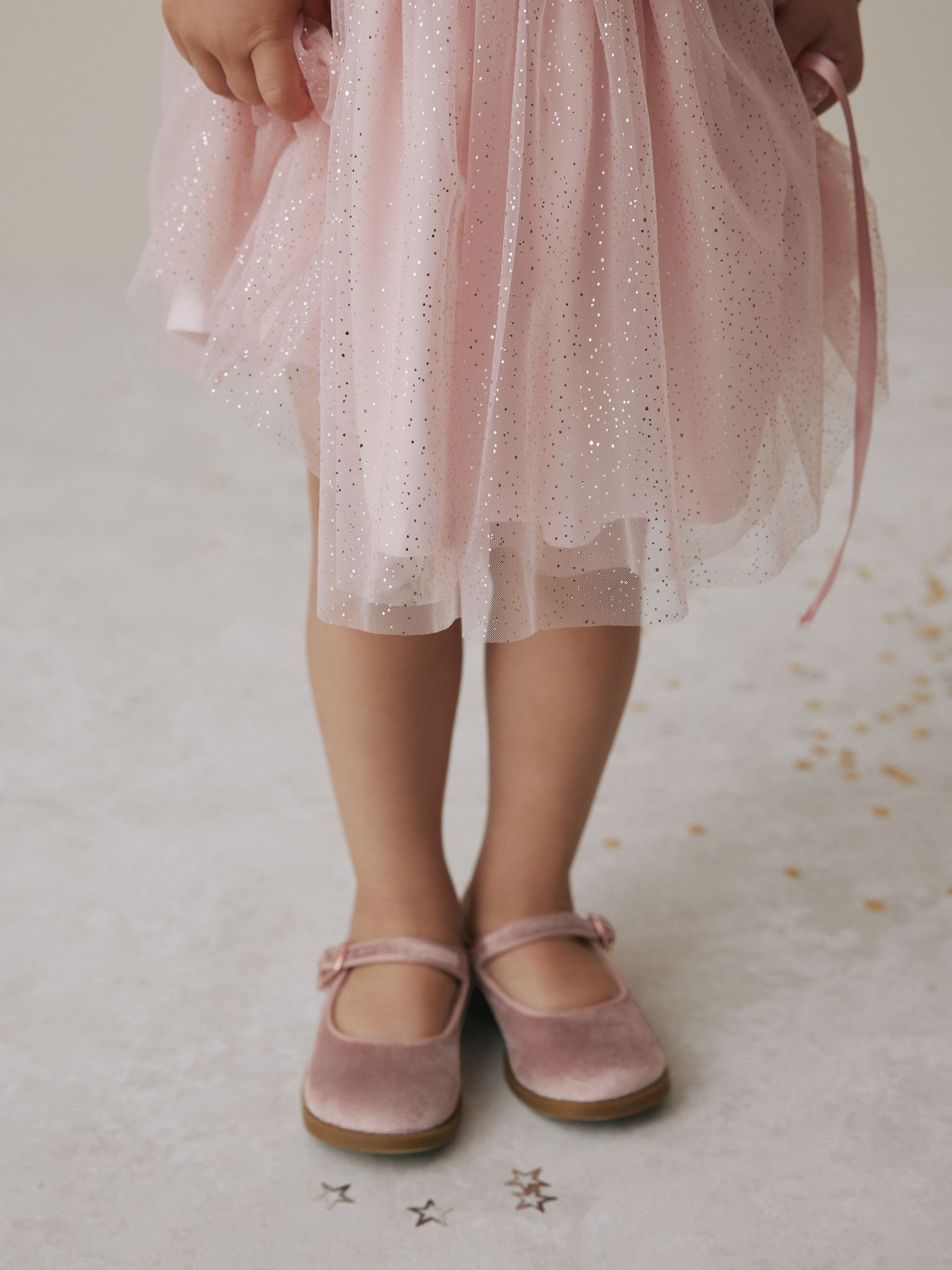 Pink Velour Mary Jane Shoes image 2
