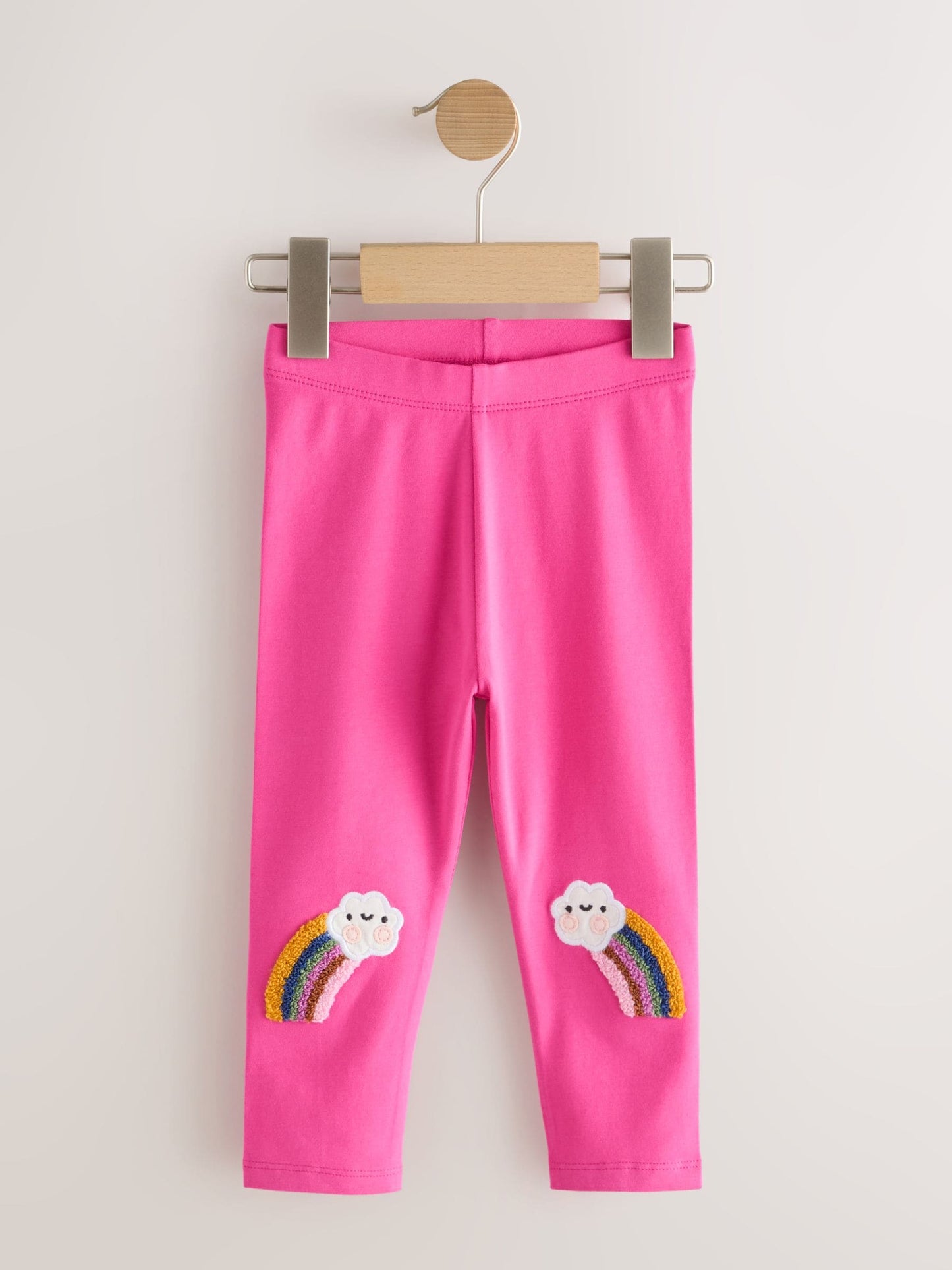 Pink Cloud Rainbow Knee Embellsihed Leggings (3mths-7yrs) image 4