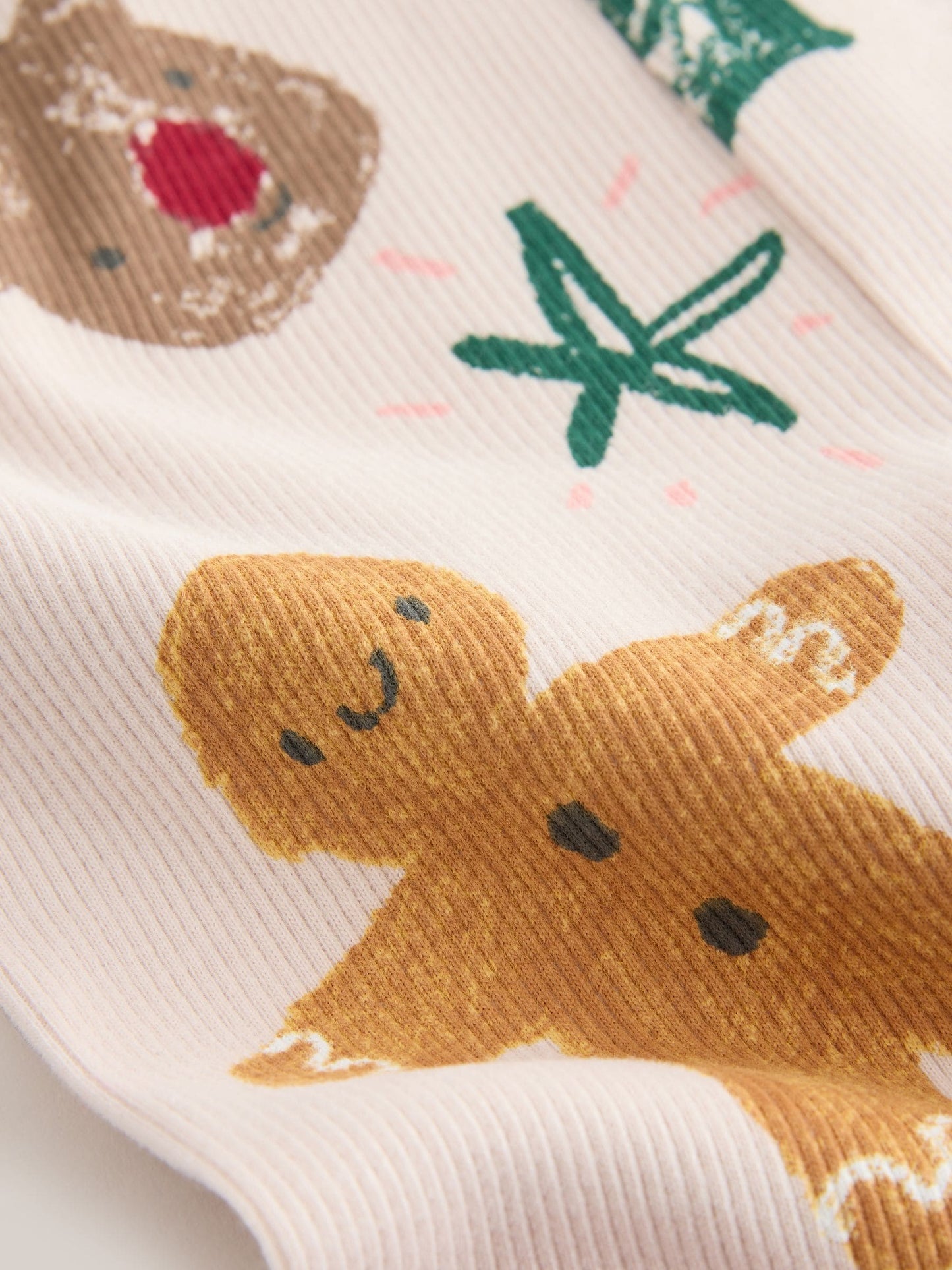 Neutral Christmas Rib Leggings (3mths-7yrs)