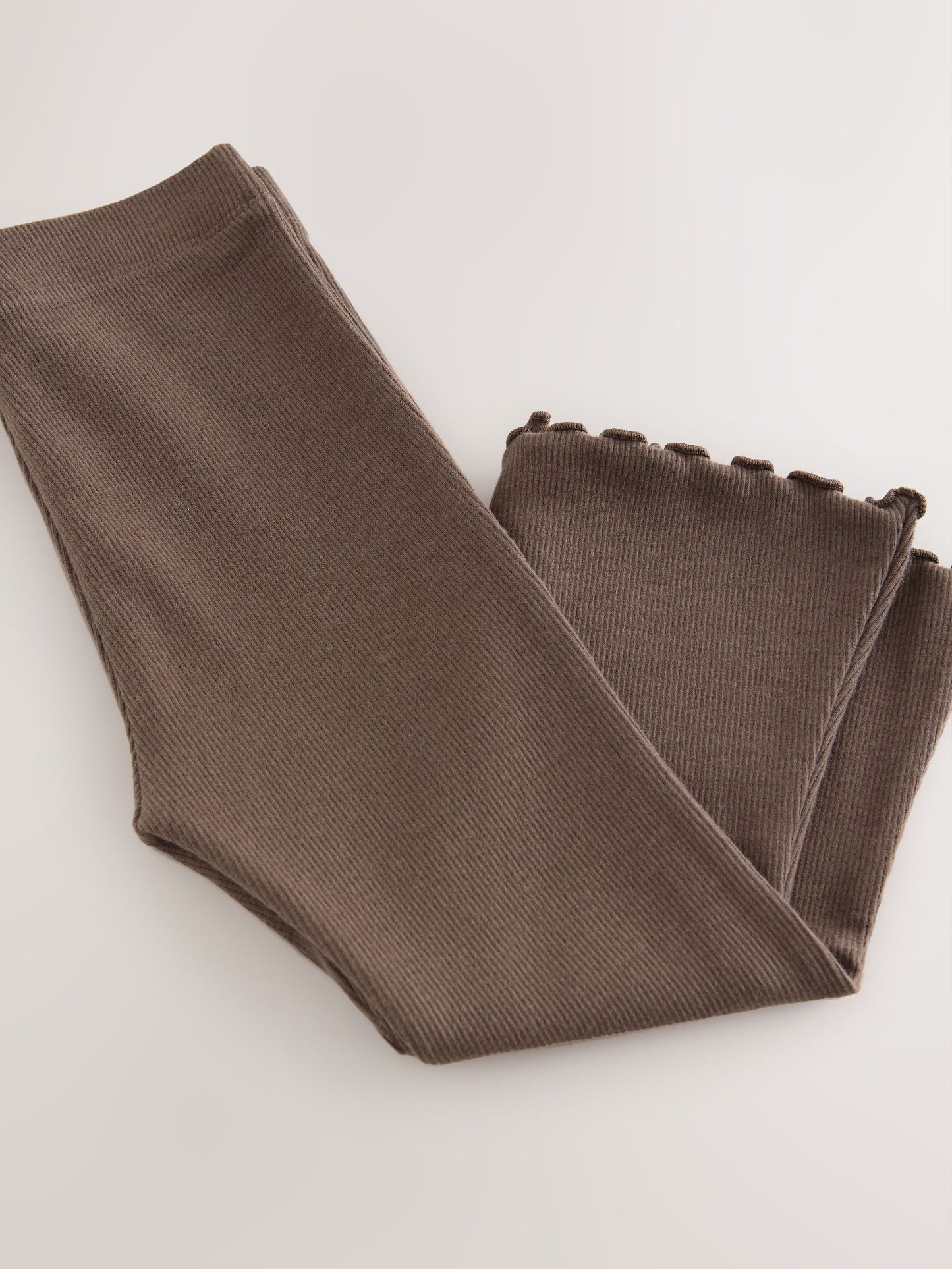 Chocolate Brown Rib Flare Leggings (3mths-7yrs) image 6