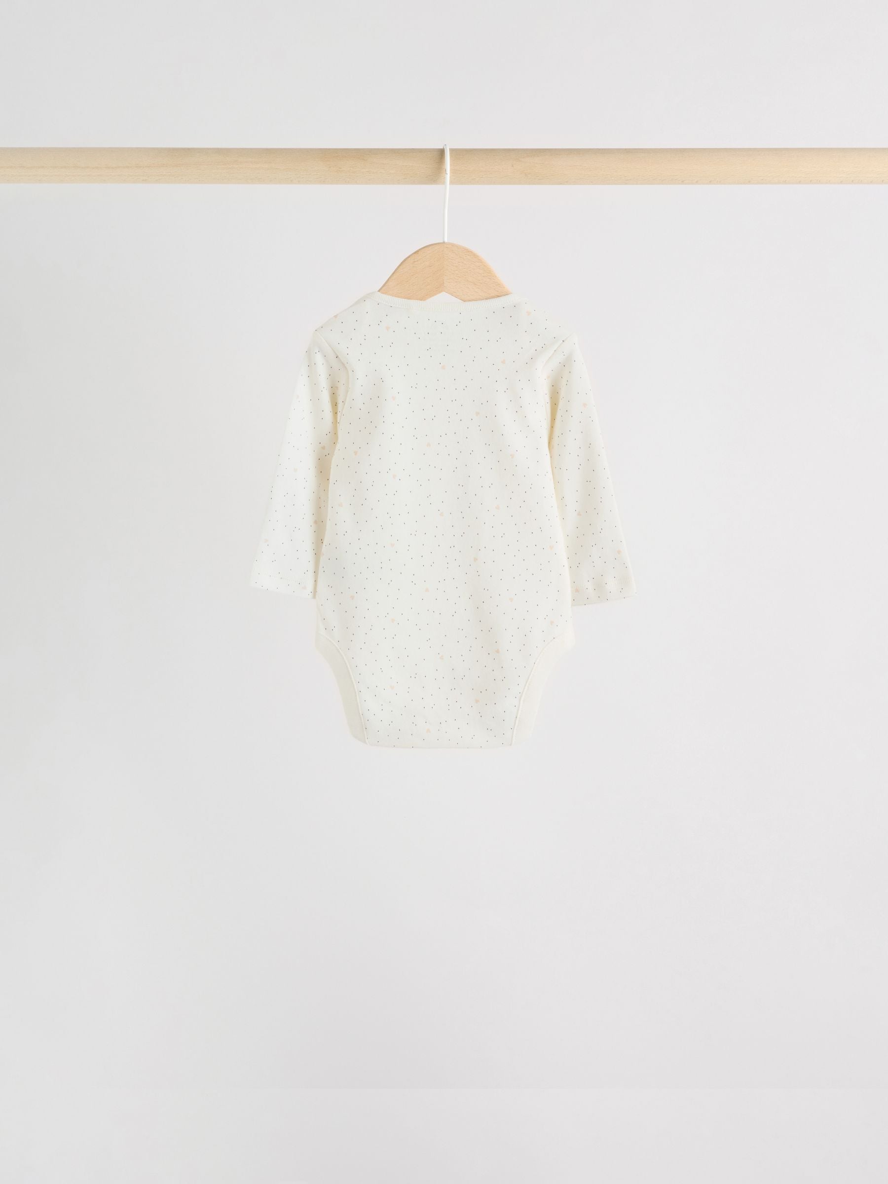 Monochrome Long Sleeve Baby Bodysuits 5 Pack image 4