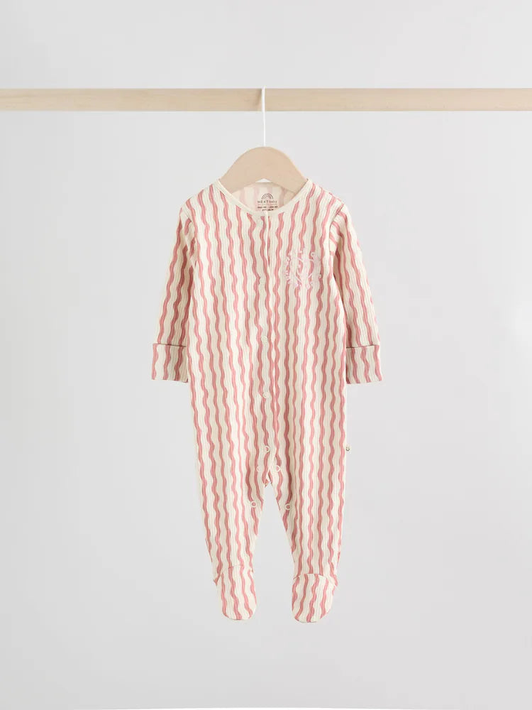 Multi Coloured Checkerboard Baby Sleepsuits 3 Pack (0mths-2yrs)