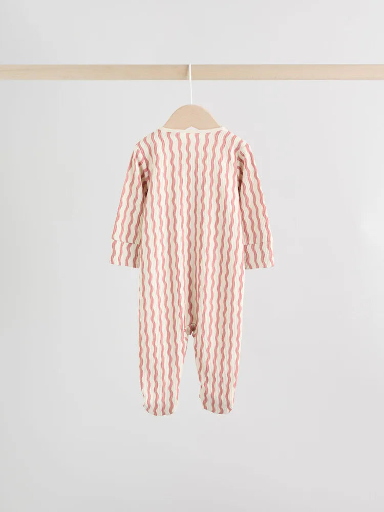 Multi Coloured Checkerboard Baby Sleepsuits 3 Pack (0mths-2yrs)