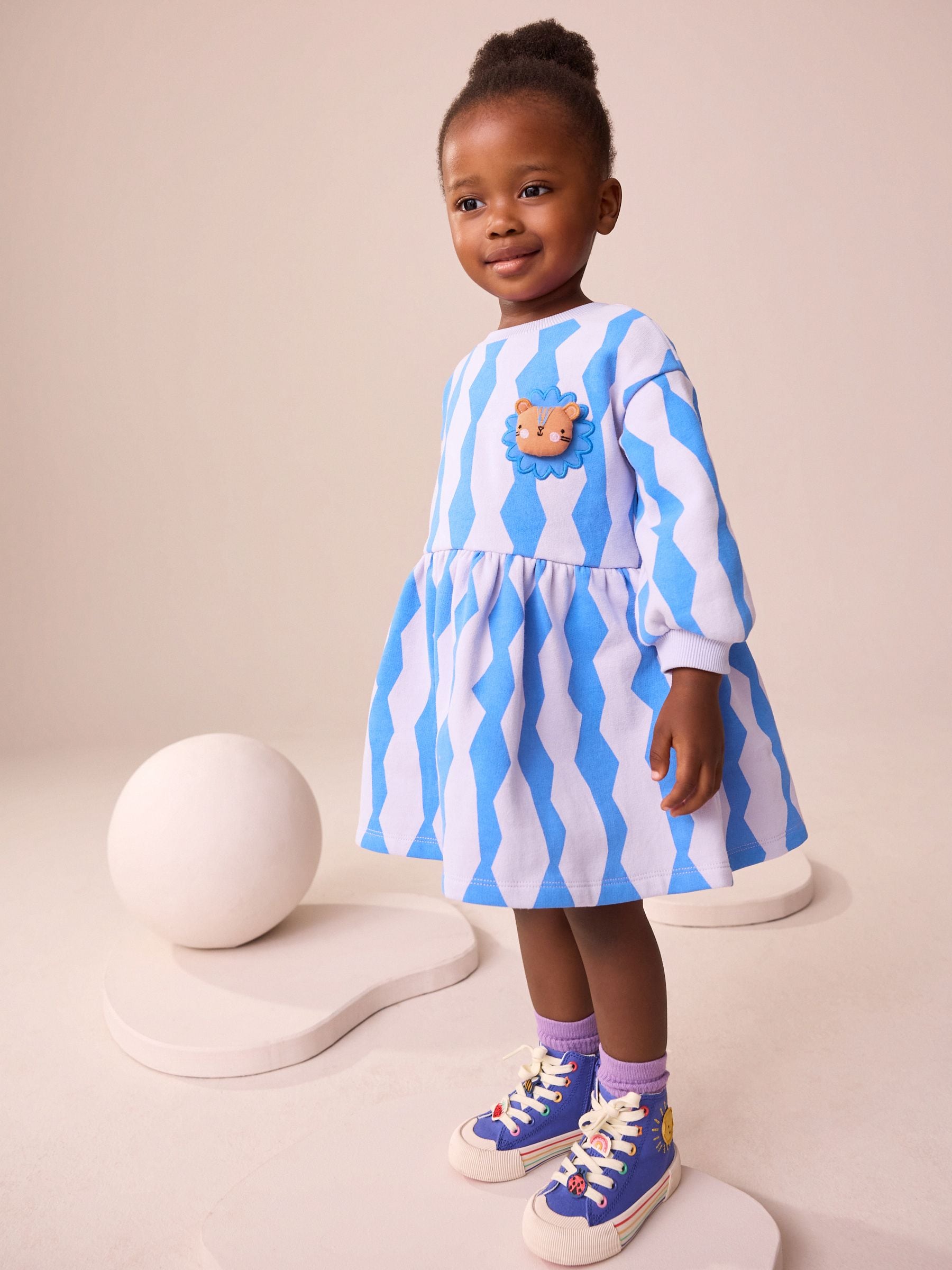 Blue Lion Sweat Dress (3mths-7yrs) image 1