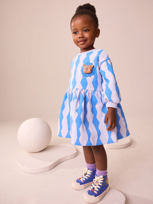 Blue Lion Sweat Dress (3mths-7yrs) image 1
