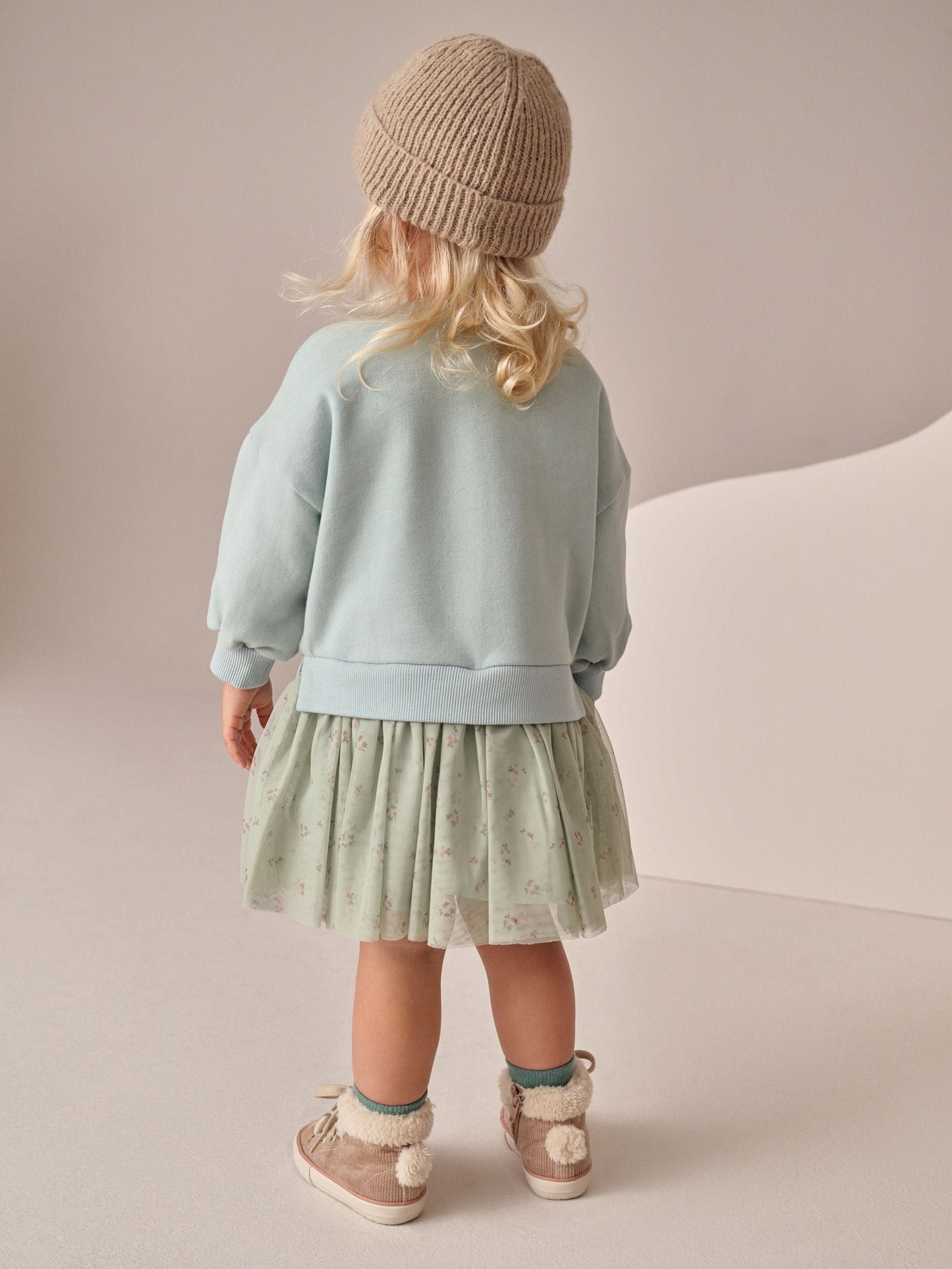 Blue Bunny Sweat Party Dress (3mths-7yrs)