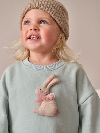 Blue Bunny Sweat Party Dress (3mths-7yrs)