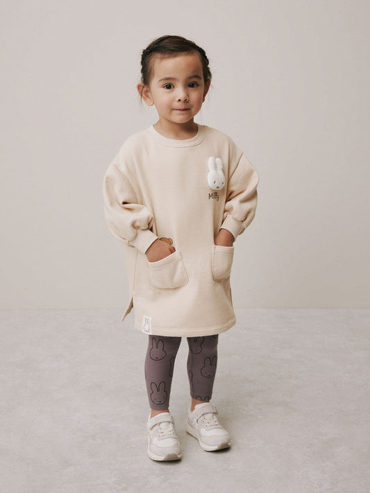 Cream Miffy Sweat Dress & Leggings Set (3mths-7yrs) image 1