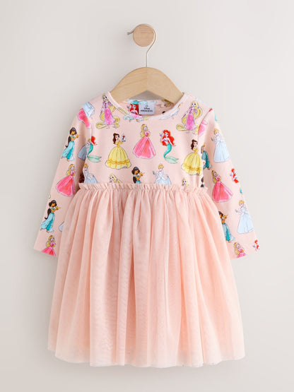 Pink Disney Princess Mesh Party Dress (3mths-7yrs)