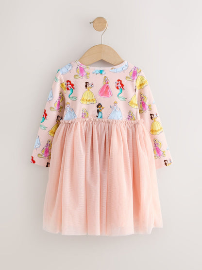 Pink Disney Princess Mesh Party Dress (3mths-7yrs)
