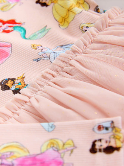 Pink Disney Princess Mesh Party Dress (3mths-7yrs)
